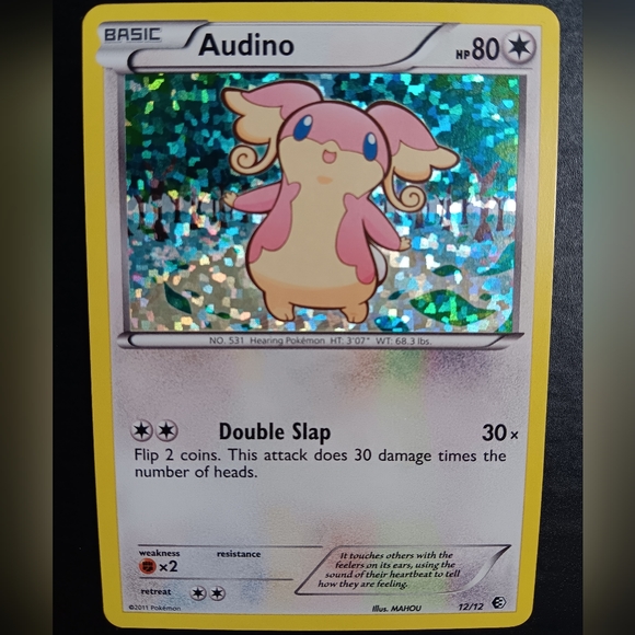 Audino Pokemon Card - 2011 McDonalds Promo Card - 12/12 Rare Holo - Picture 2 of 9